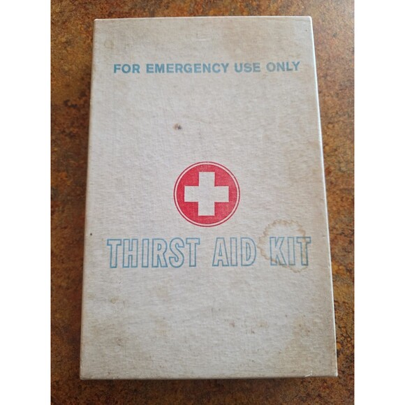 A Freed Novelty N.Y.C. Other - For Emergency Use Thirst Aid Kit Vintage Barware 3 Glass Vials w/Stoppers